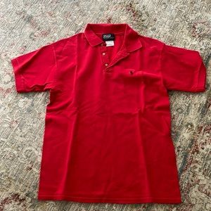 Men’s medium red polo shirt by Ralph Lauren, short sleeve. (L)